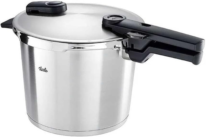 Fissler Vitaquick Premium/Schnellkochtopf (6 L, Ø 22 cm) m. Einsatz, Edelstahl-Dampfkochtopf, 2-Gars
