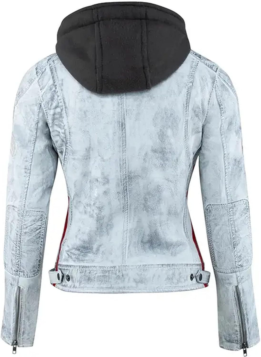 URBAN 5884 Motorradjacke Damen Mit Protektoren, Damenjacke aus Lammleder, Protektoren für Rücken, Sc