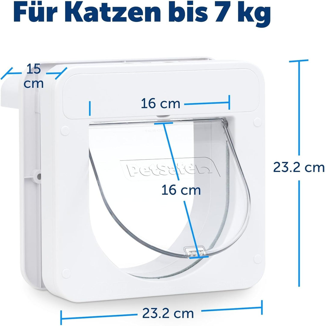 PetSafe Petporte smart flap Mikrochip Katzenklappe, Automatischer Zugang mit Chip-Erkennung, Für Kat