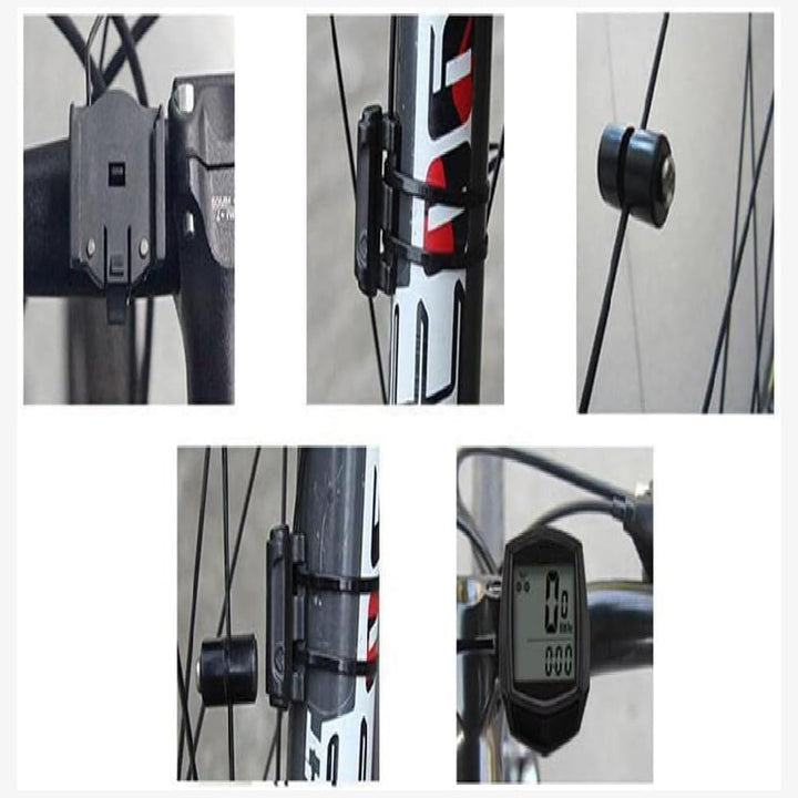 zalati Fahrradcomputer Tacho Stoppuhr LCD Display Kabelgebundener Sensor Anschluss mit Magnet Indukt