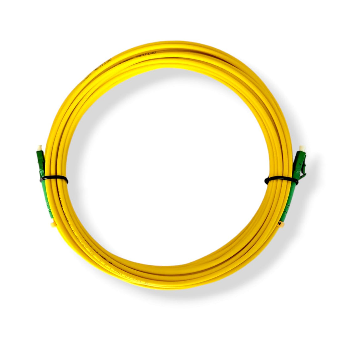 CONBIC® LWL Glasfaser-Kabel – 40m OS2 gelb, LC/APC auf LC/APC Stecker, G.657.A2, Simplex 9/125 Patch