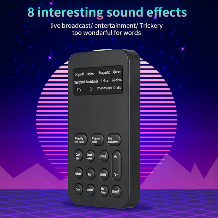 Ghostface Voice Changer, Handheld Microphone Voice Changer, Portable Voice Changer Device, with 8 So
