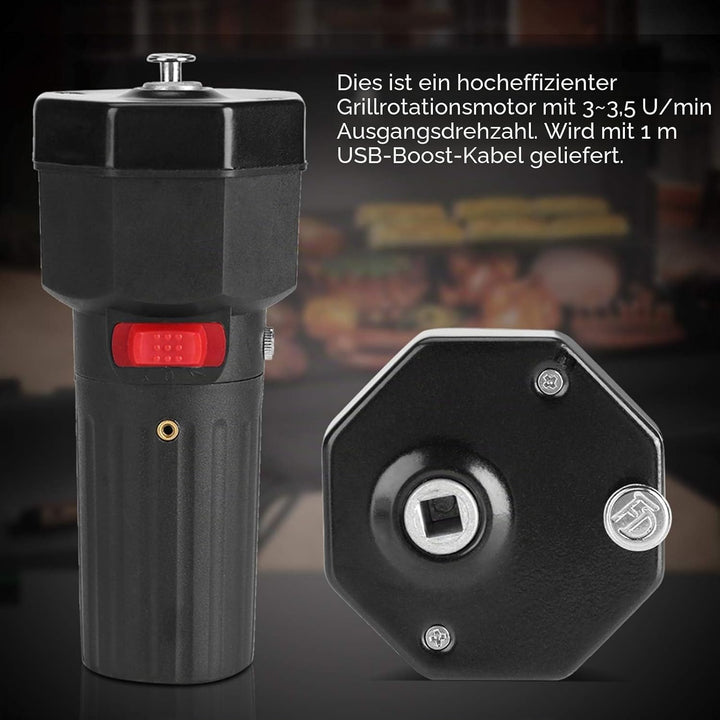 TOPINCN Barbecue Motor, DC 5V BBQ Rotator Motor Kunststoff Grill Motor mit 1m USB Boost Kabel Geräus