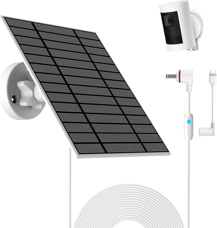 6W Solarpanel kompatibel mit Ring Spotlight Cam Plus/Pro und Stick Up Cam-Akku, Solarladegerät für R