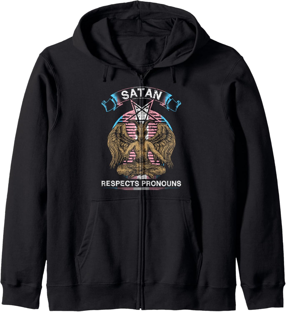 Satan Rrespekts Pronouns Transexual MTF FTM Transgender Pride Kapuzenjacke