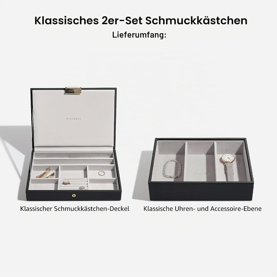 Stackers Schwarz Klassisch Schmuckschatulle - 2, Schwarz