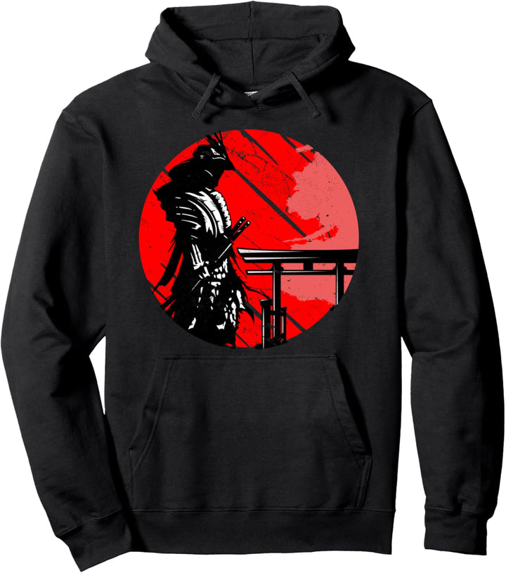 Samurai Japanischer Krieger Retro Kunst Print I Samurai Pullover Hoodie