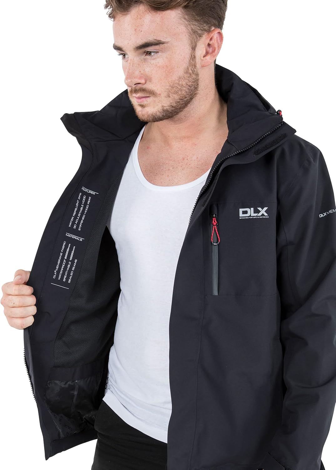 Trespass Herren Oswalt Jacke XXS Schwarz, XXS Schwarz