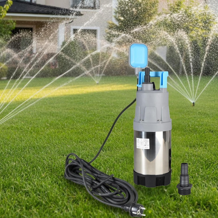 Tauchdruckpumpe FLOX 35P mit Schwimmerschalter (900 W, 6000 l/h, 35 m Förderhöhe) – Klarwasserpumpe
