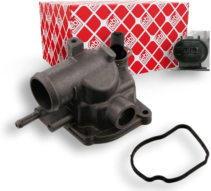 febi bilstein 37456 Thermostat mit Gehäuse, Dichtung und Temperatursensor , 1 Stück