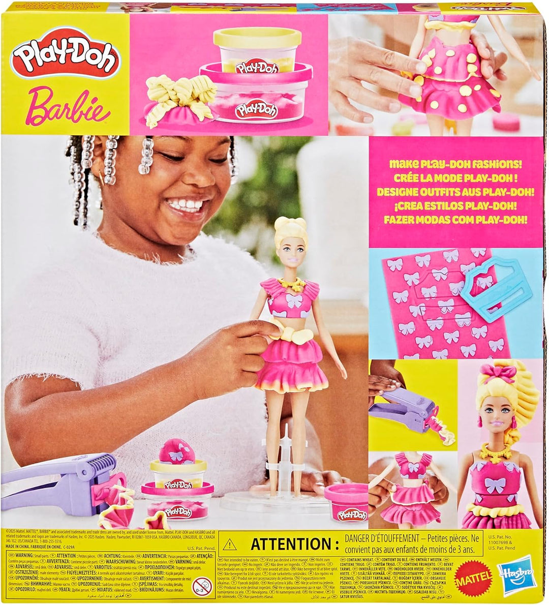 Play-Doh Barbie Rüschen & Schleifen Puppenset, Barbie Rüschen & Schleifen