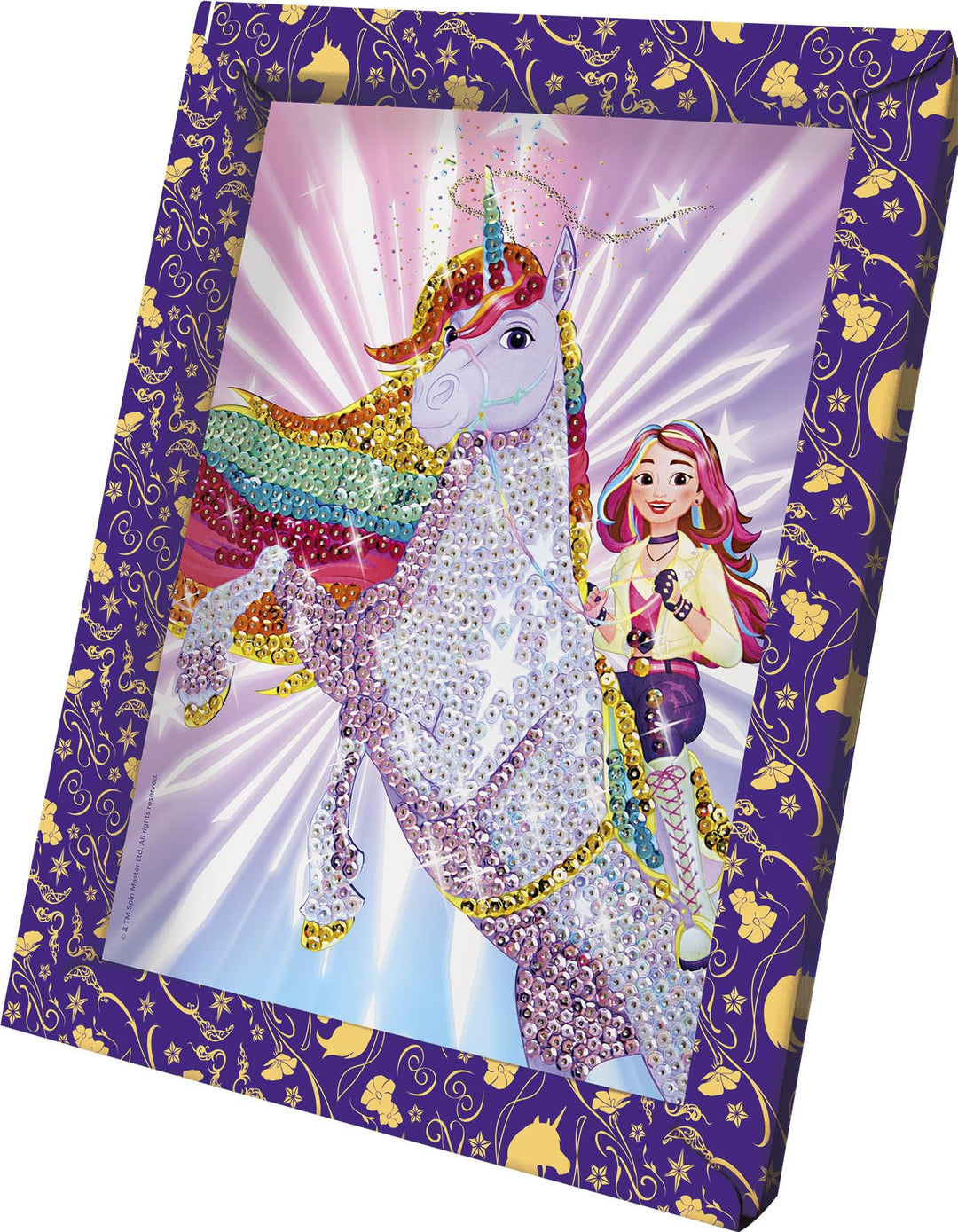 Lansay - COLLECTION SEQUINS Unicorn Academy Sophia &amp; Wildstar - Paillettenbild Bastelset für Mädchen