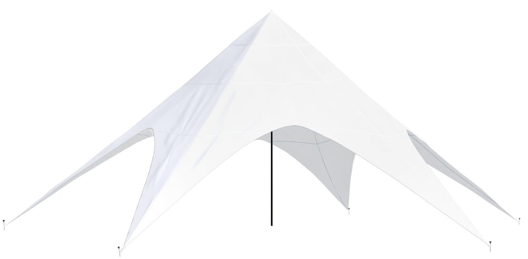 CLP Sternzelt 12M | XL-Sternzelt Für Den Garten I Event-Zelt Mit 12 Meter Durchmesser, Farbe:weiss,