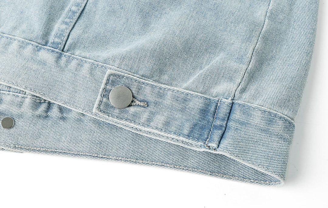 KTWOLEN Herren Denim Weste Vintage Kutte Jeans Weste Ärmellose Jacke Motorradweste Jeansweste für Mä