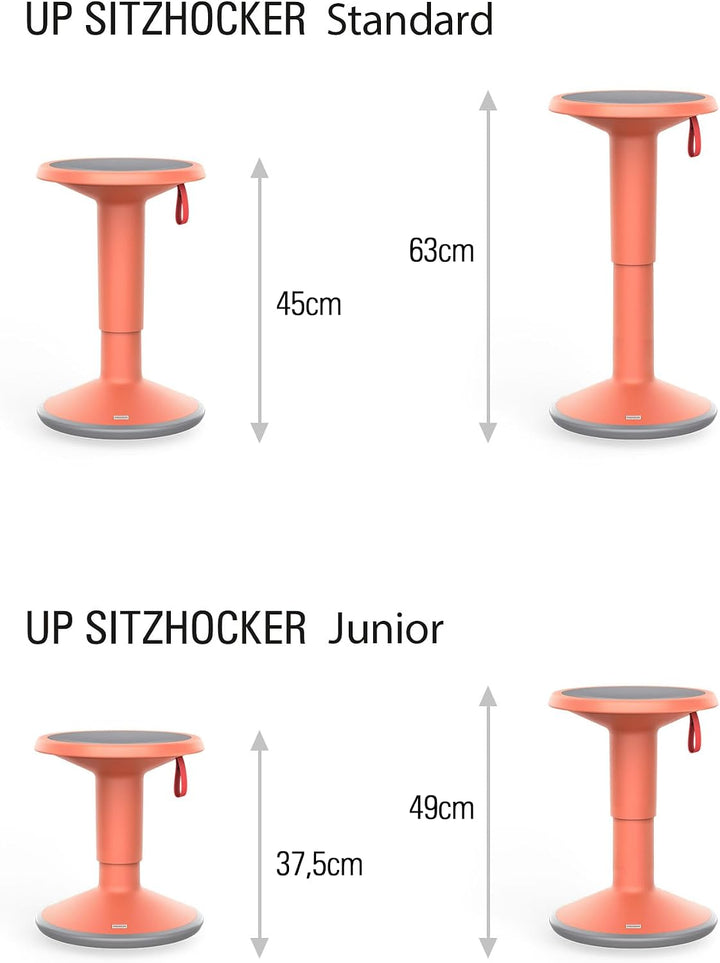 Interstuhl UPis1 - ergonomischer Sitzhocker mit Schwingeffekt - höhenverstellbar - Hocker mit rutsch