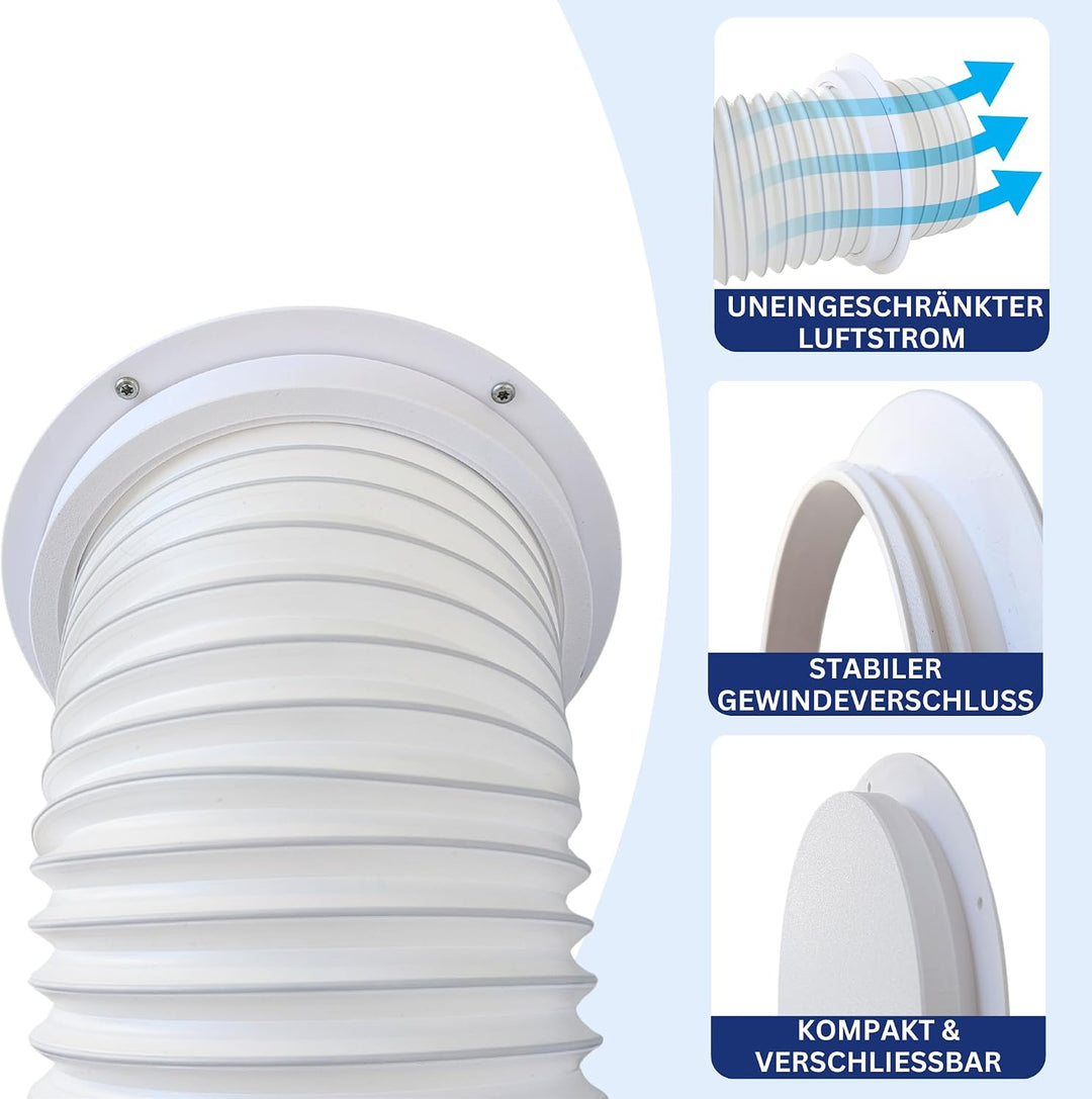 Fensterdurchführung Klimaanlage | Adapter für mobile Klimageräte mit Abluftschlauch | DIY Fensterada