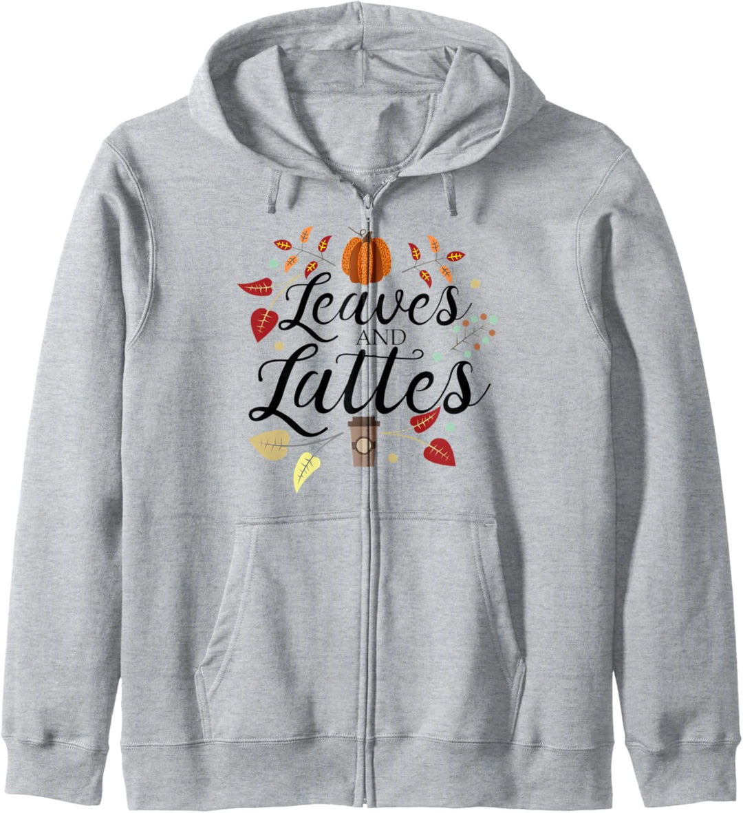 Leaves and Lattes Cute Womens Pumpkin Spice Fall Decor Lover Kapuzenjacke