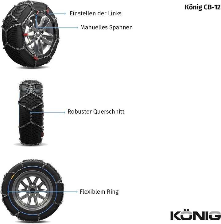 KÖNIG CB-12 104 - Schneeketten, CB-12 104