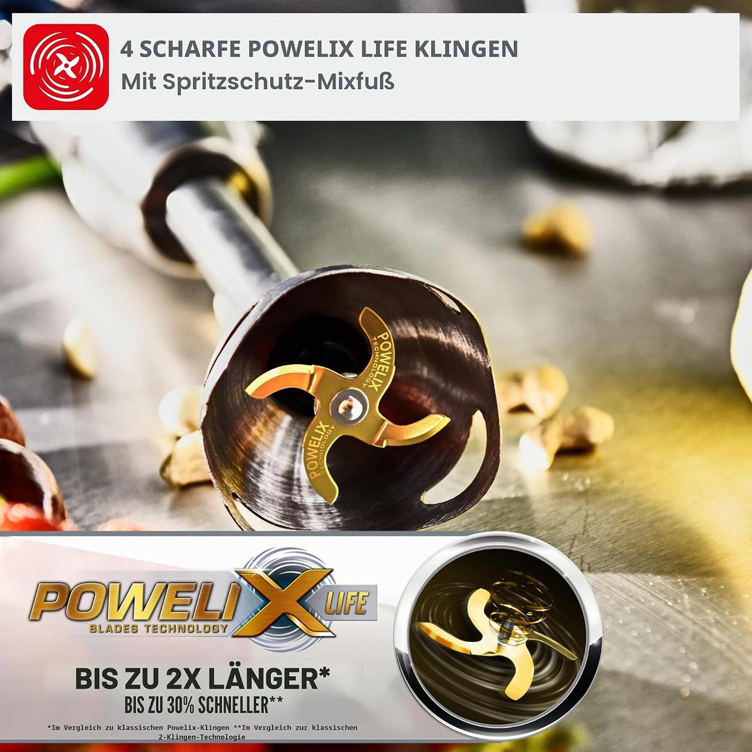 Moulinex Infinyforce Pro Standmixer 1200W, Hochleistungsklingen, schnelle Ergebnisse, ergonomische G