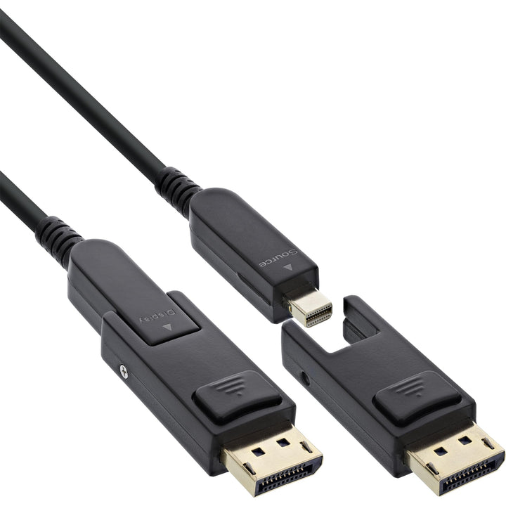 InLine DisplayPort 1.4 AOC Kabel, 8K 4K, 240Hz, abnehmbare Stecker, Länge 40m, 17240O, 40m