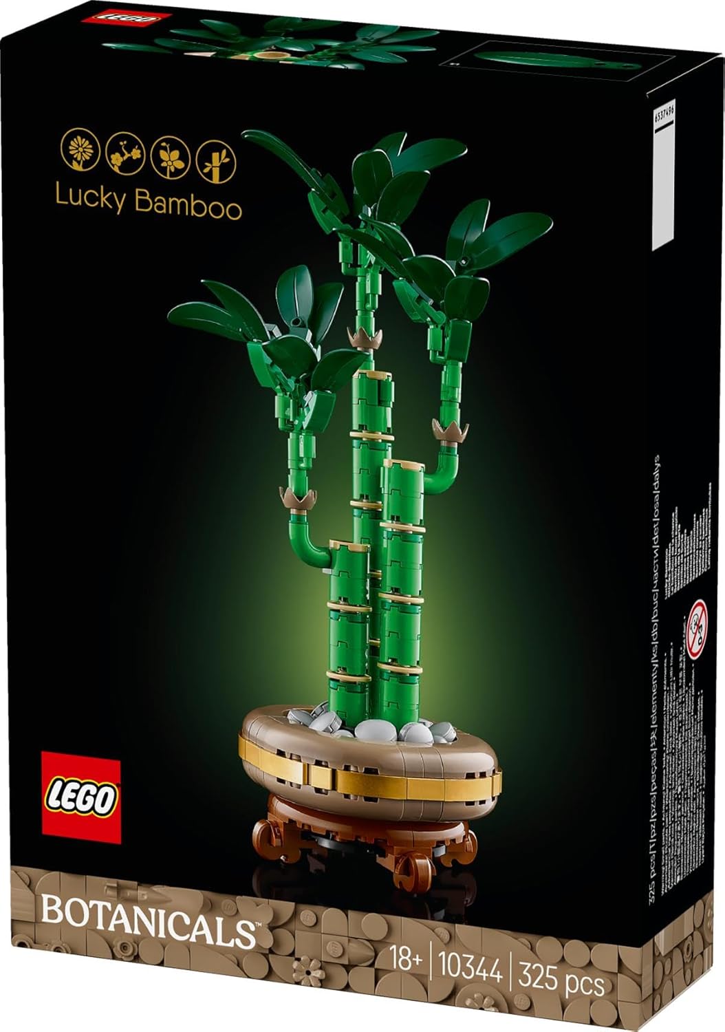 LEGO Botanicals Glücks-Bambus, Kunstpflanze - Bauset für Erwachsene - Geschenk für Einweihungspartys