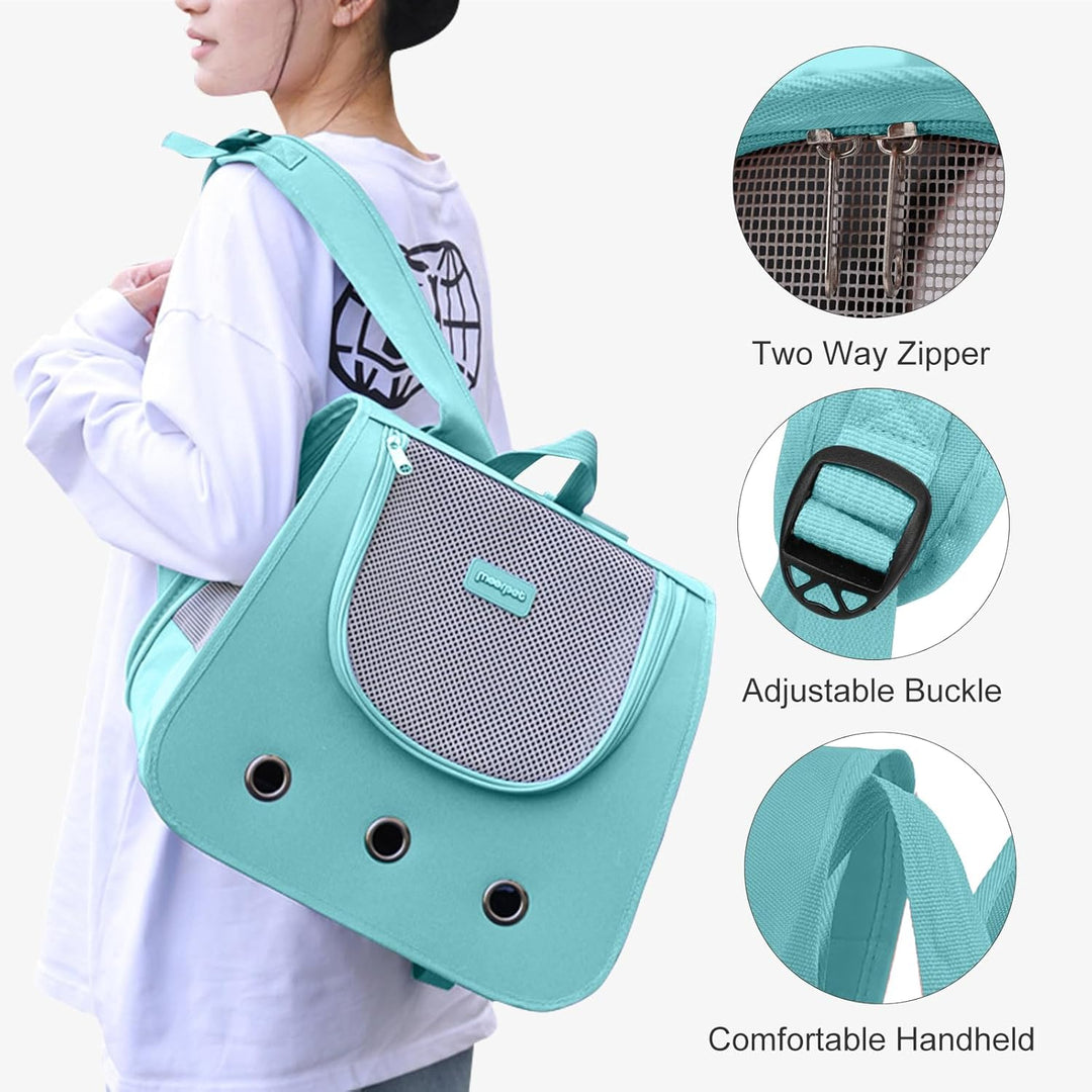 PETCUTE Haustier Rucksack,Faltbar Hunderucksack für Kleine Hunde und Katzen,Katzen Rucksack mit Hera