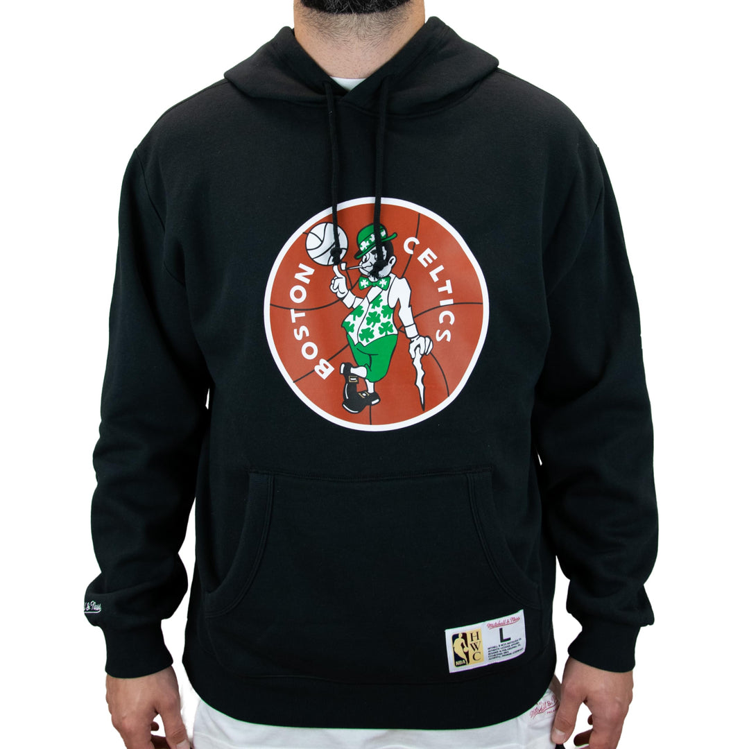 Mitchell & Ness NBA Game Time Fleece Hoodie Vintage Logo, Black Boston Celtics, Schwarz S, Boston Ce