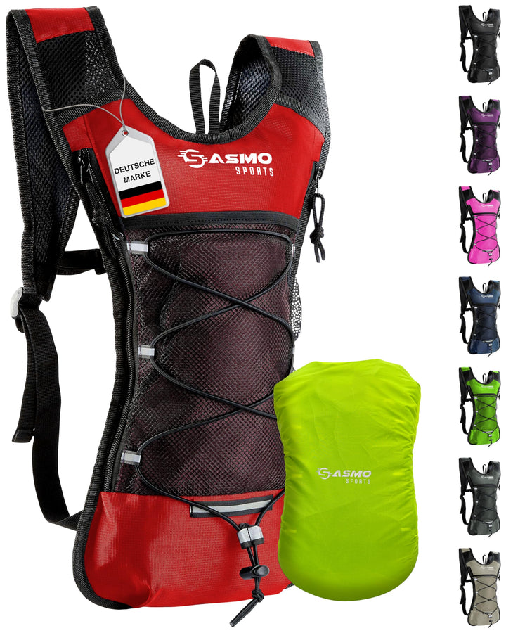 SASMO® Laufrucksack & Trailrunning Rucksack - Ultraleicht - 6L / 300g | isoliertes Thermofach | Lauf