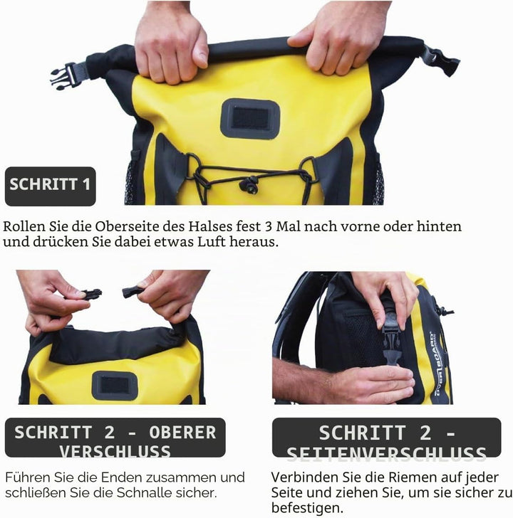 Overboard Wasserdichter Rucksack Gelb, Gelb