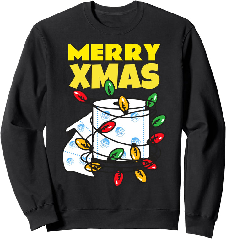 Lustiges Toilettenpapier Frohe Quarantäne Weihnachten Sweatshirt