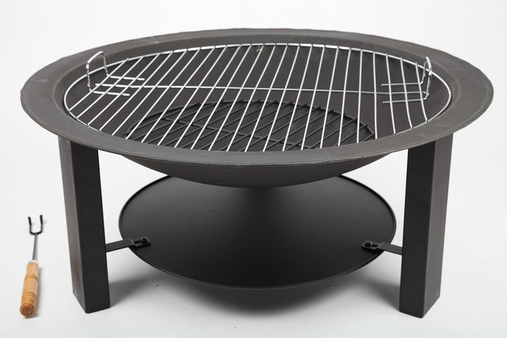 point-garden Feuerschale 73cm Gartengrill Grill Gusseisen massiv