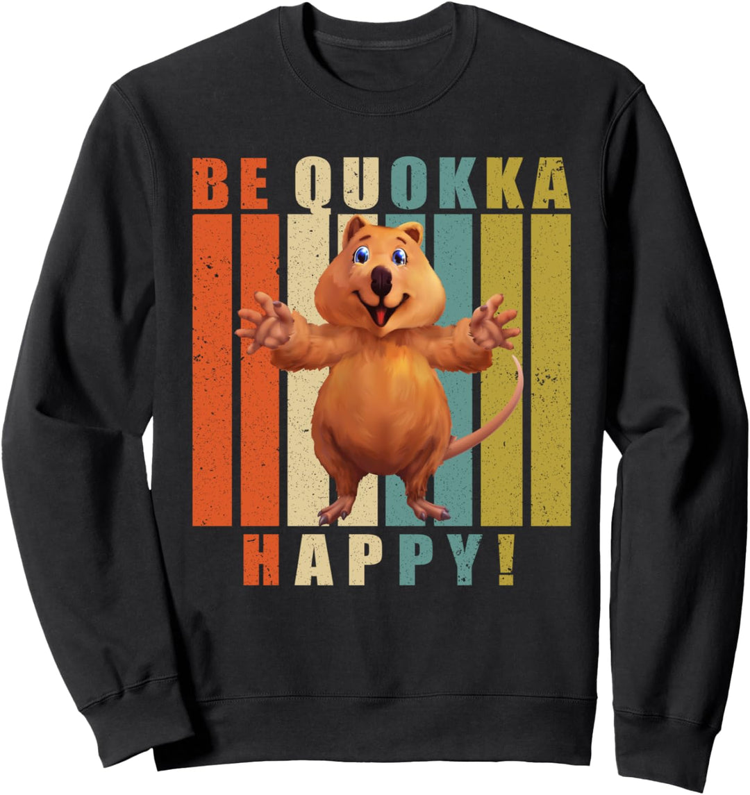 Be Quokka Happy Quokka kuscheltier Wombat känguru Beuteltier Sweatshirt