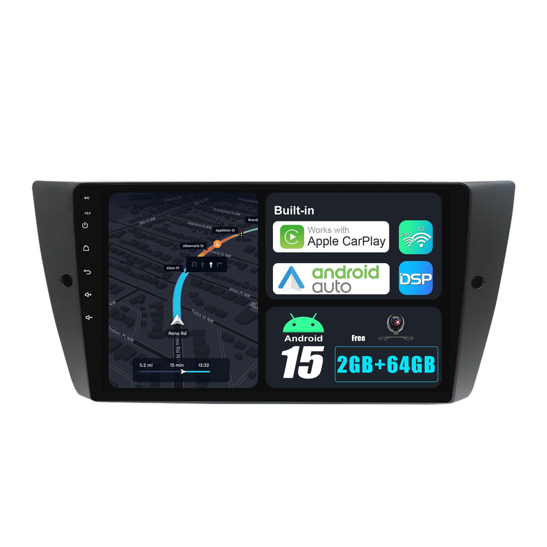 JOYX Android 12 Autoradio Passt für BMW E90/E91/E92/E93 (2005–2012) - Rückfahrkamera KOSTENLOS -【2G+