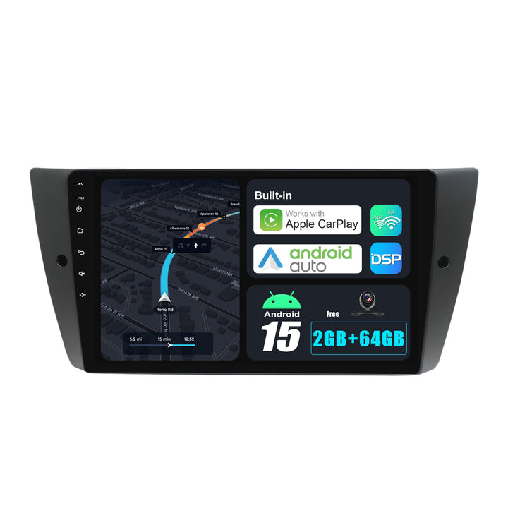 JOYX Android 12 Autoradio Passt für BMW E90/E91/E92/E93 (2005–2012) - Rückfahrkamera KOSTENLOS -【2G+