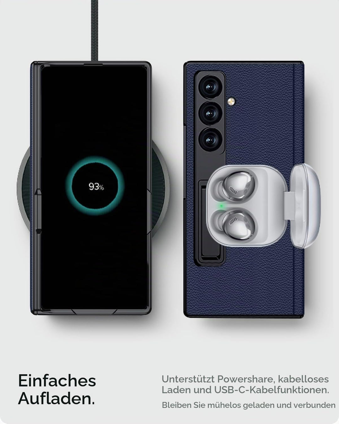 Miimall Privacy Case Kompatibel mit Samsung Galaxy Z Fold 7 Hülle Anti-SPY Displayschutz+Scharniersc