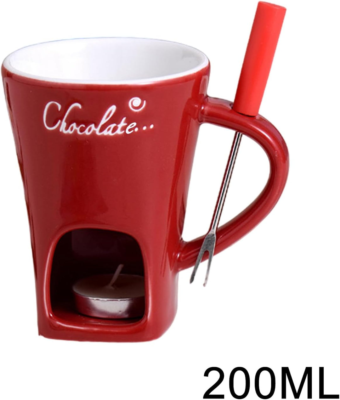 Schokoladenfondue-Set | 200ml Keramik Schokoladenfondue Tasse | Mehrzweck Chocolate Fondue Set Mit G
