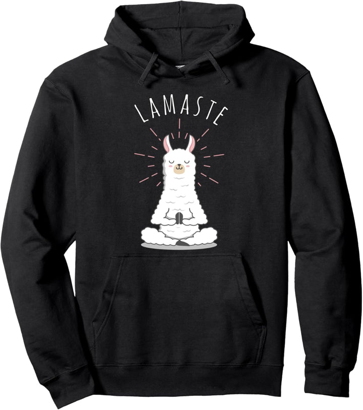 Funny Yoga Namaste Lamaste Pullover Hoodie