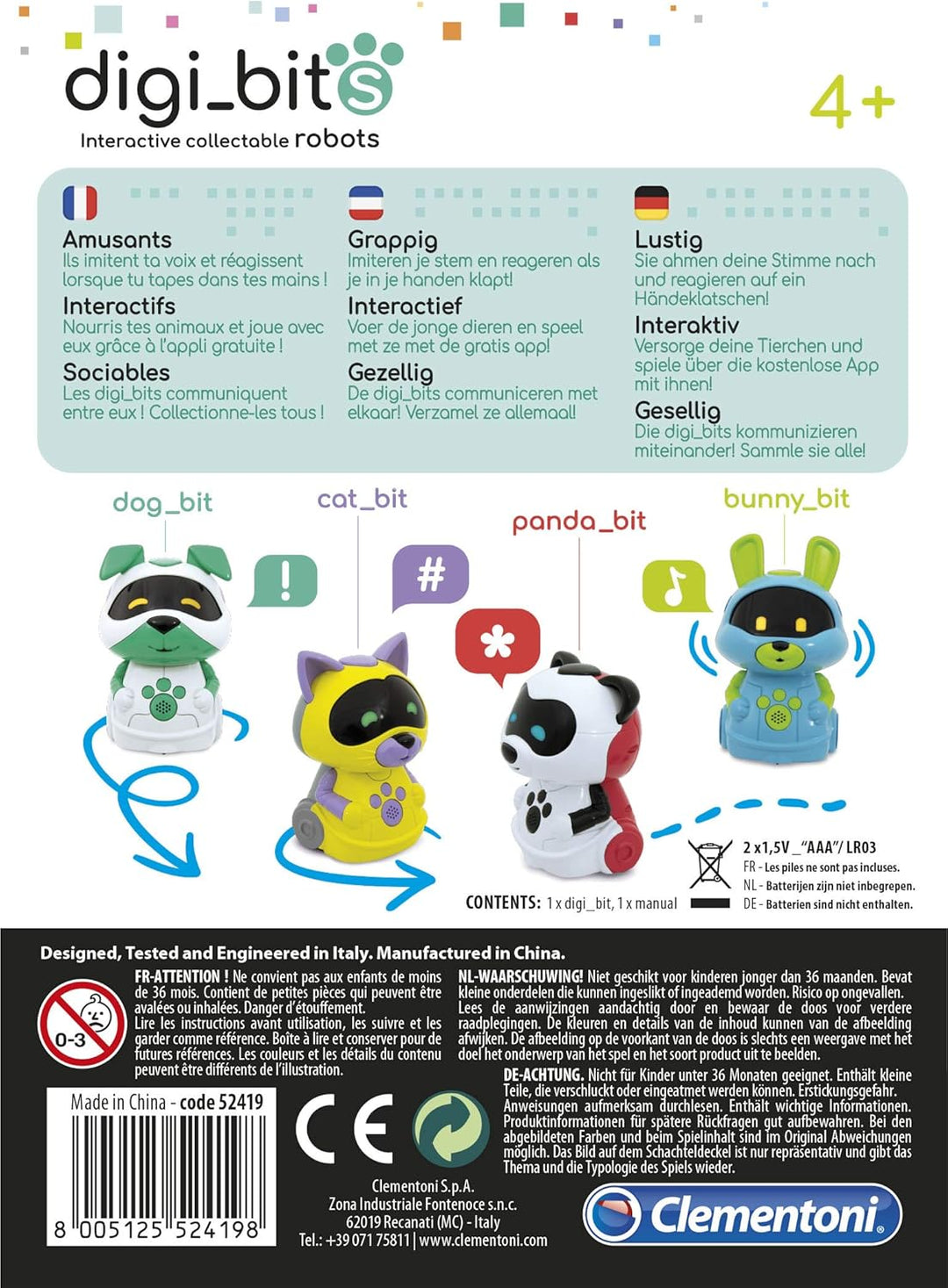 Clementoni - 52419 - Galileo - Digi_Bits - Panda_bit, Panda