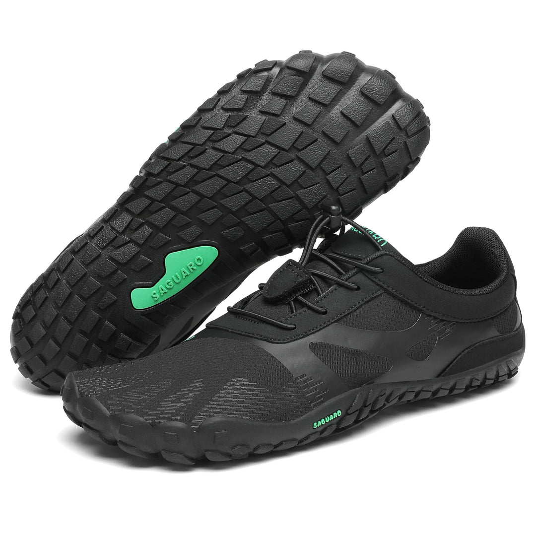 SAGUARO Unisex Barfussschuhe Leicht rutschfest Traillaufschuhe für Outdoor &amp; Indoor 36 EU Dunkles Sc