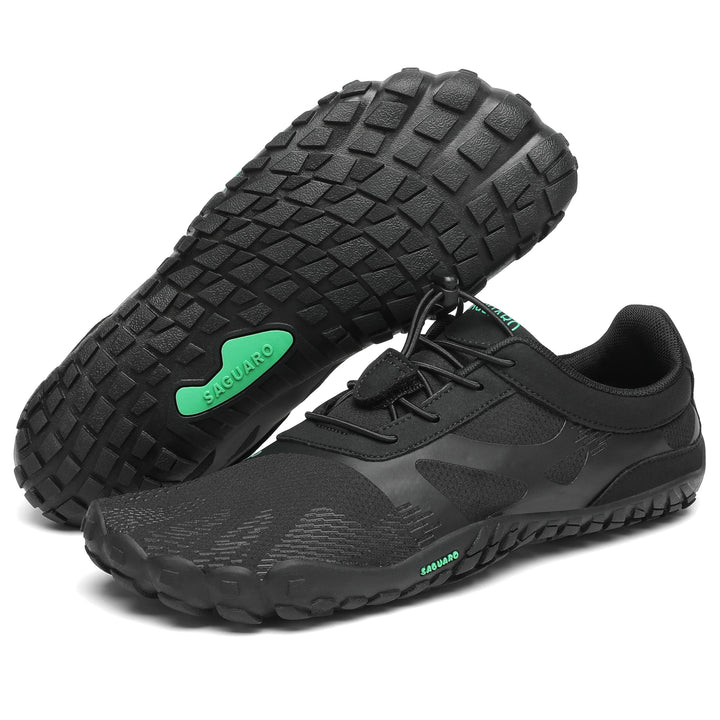 SAGUARO Unisex Barfussschuhe Leicht rutschfest Traillaufschuhe für Outdoor &amp; Indoor 36 EU Dunkles Sc