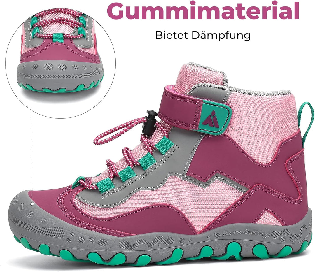 Mishansha Kinder Trekking- & Wanderschuhe Jungen Mädchen Wanderstiefel Outdoor Trekkingschuhe 30 EU