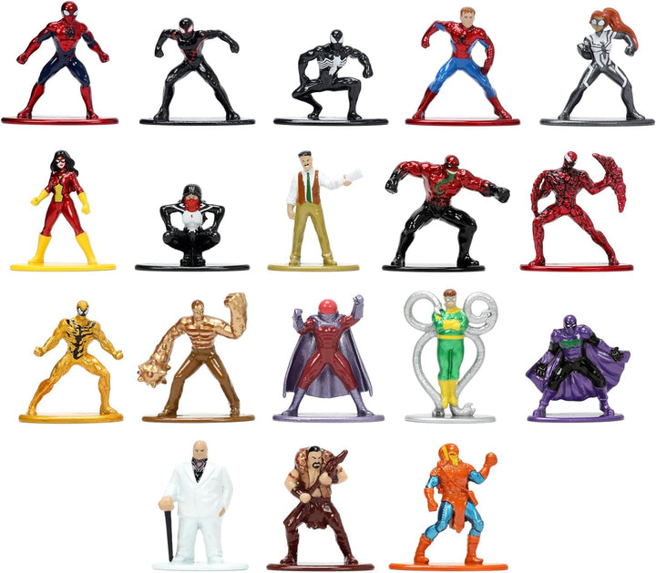 Jada 253225028 Welle 8 Spider-Man Marvel Multi Pack Nano Figures, Wave 8, Mehrfarbig