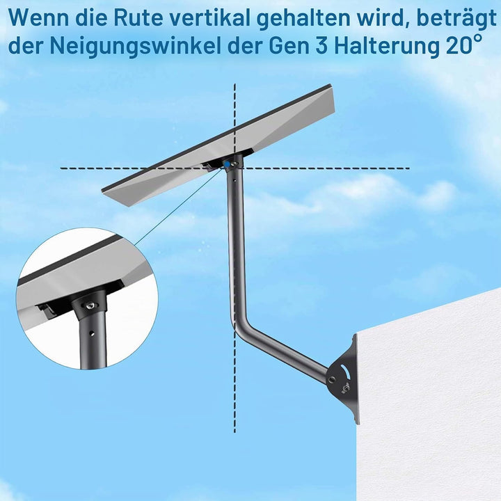 Gen 3 Halterung für Starlink, verstellbares Montageset, kompatibel mit V3 Starlink Standard Dish, Wa