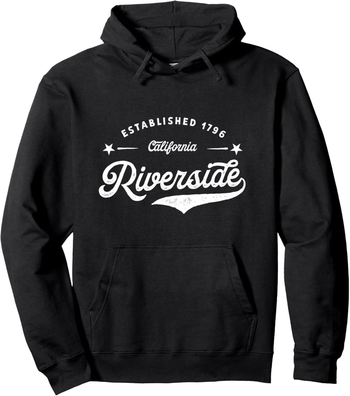 Casual Classic Retro Riverside California 1796 USA Souvenir Pullover Hoodie