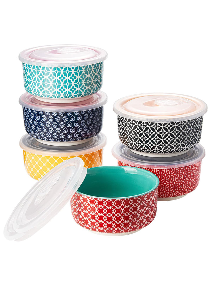 DOWAN Creme Brulee Schälchen mit Deckeln, 6 X 120ml Porzellan Souffle Förmchen Backofenfest, Auflauf