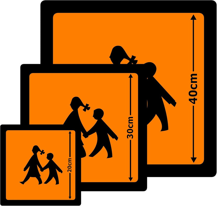 2x Schulbusschilder Magnetschild Warntafel Schulbustafel Magnet Auto Schild Warnschild (DOPPELPACK 2