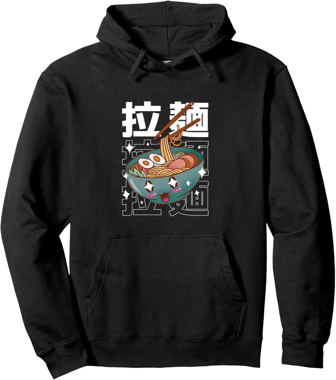 Japanisches Essen, Ramen Nudeln Kawaii Motiv Pullover Hoodie