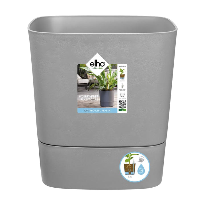 elho Greensense Aqua Care Quadrat 30 mit Integrierte Wasserspeicher - Blumentopf für Innen & Aussen