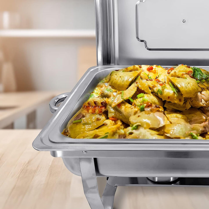 Chafing Dish Profi Set Toulouse, Edelstahl Warmhaltebehälter, Speisewärmer, Rechaud, Chafing Dishes