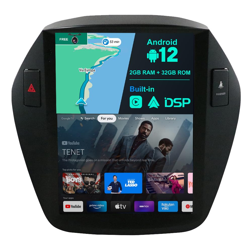 JOYX Android 12 IPS Autoradio Passt für Hyundai IX35 (2010-2017) - Eingebautes CarPlay + Android Aut